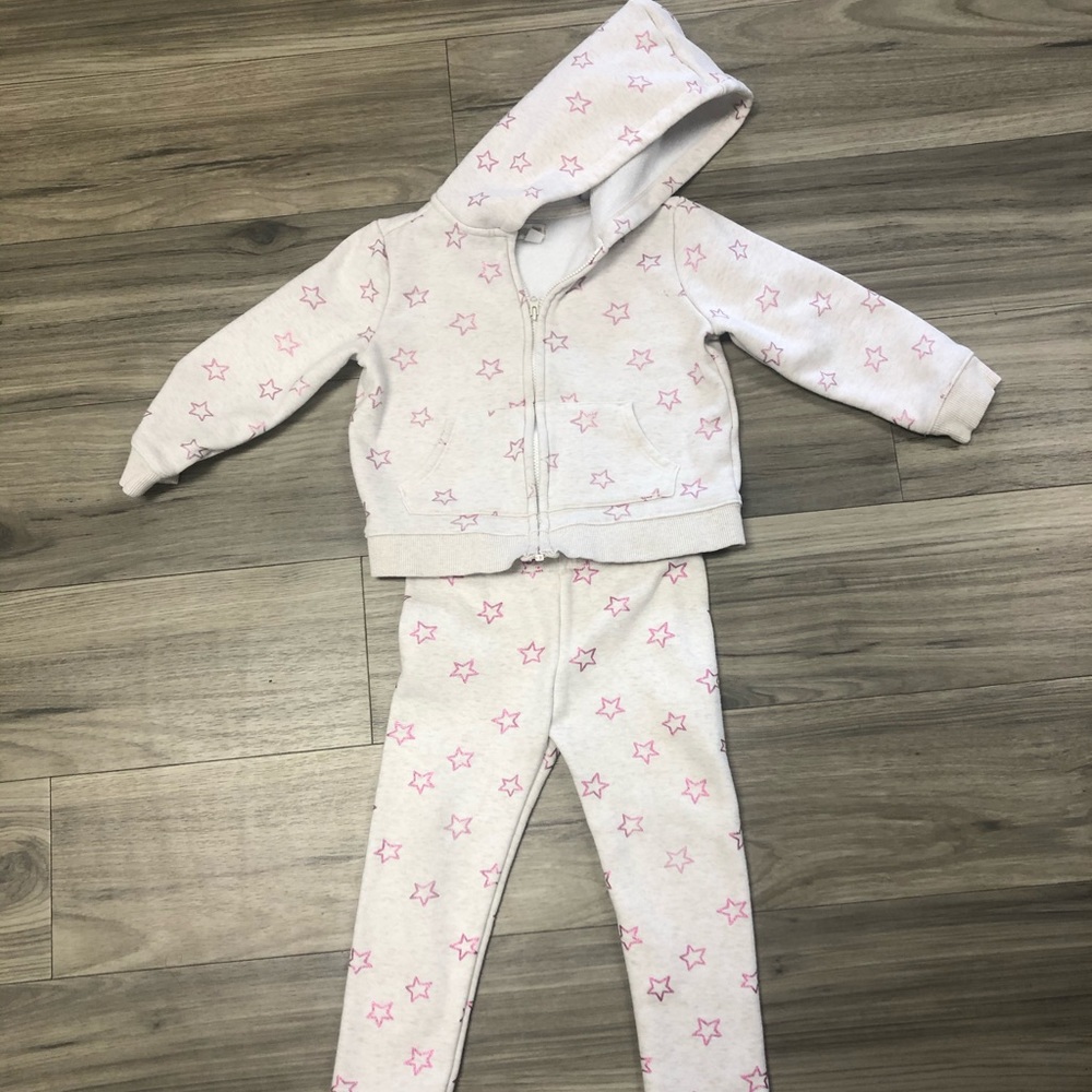 Gymboree Pink Star Zip Up and Sweatpants